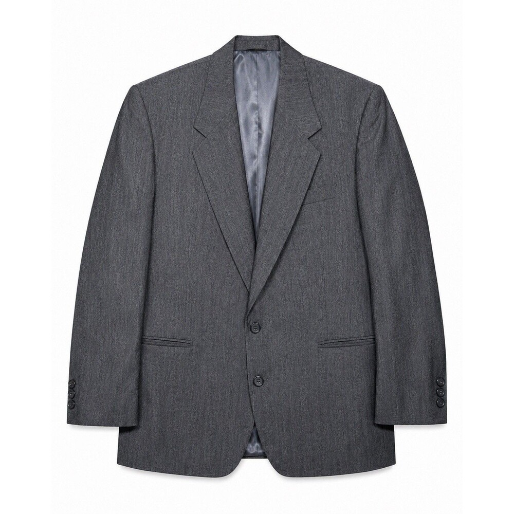 Carlo Briani Vintage Men’s Blazer Dark Grey Light Pinstripe Size 42R